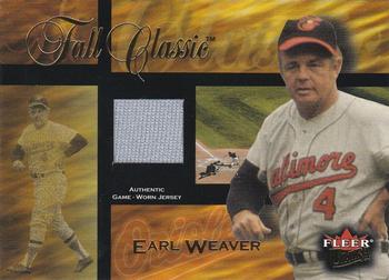 2002 Ultra - Fall Classic Memorabilia #NNO Earl Weaver Front
