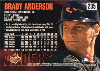 2000 SkyBox Dominion #235 Brady Anderson Back