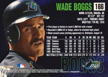 2000 SkyBox Dominion #166 Wade Boggs Back