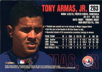 2000 SkyBox Dominion #263 Tony Armas Jr. Back
