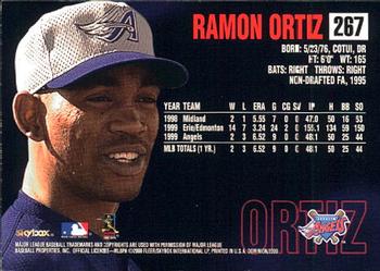2000 SkyBox Dominion #267 Ramon Ortiz Back