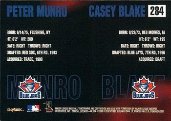 2000 SkyBox Dominion #284 Peter Munro / Casey Blake Back