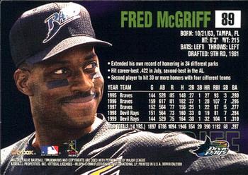 2000 SkyBox Dominion #89 Fred McGriff Back