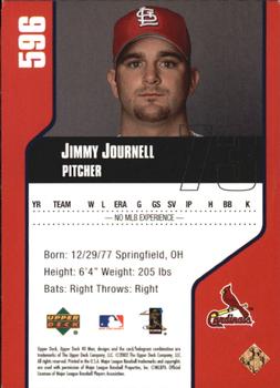 2002 Upper Deck 40-Man - Electric #596 Jimmy Journell Back