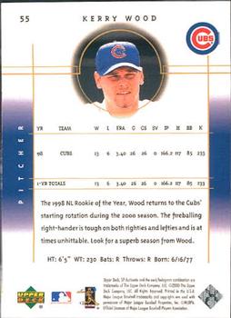 2000 SP Authentic #55 Kerry Wood Back