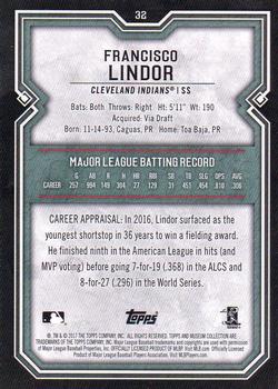 2017 Topps Museum Collection #32 Francisco Lindor Back
