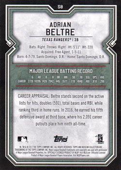 2017 Topps Museum Collection #50 Adrian Beltre Back