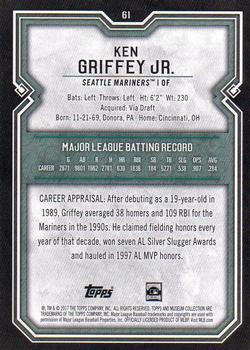 2017 Topps Museum Collection #61 Ken Griffey Jr. Back