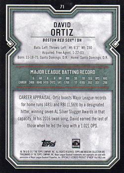 2017 Topps Museum Collection #71 David Ortiz Back