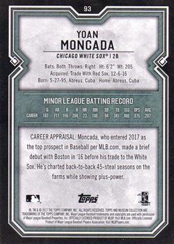 2017 Topps Museum Collection #93 Yoan Moncada Back