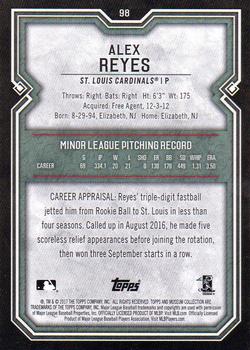 2017 Topps Museum Collection #98 Alex Reyes Back