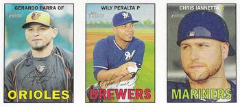2016 Topps Heritage - 1967 Ad Panels #NNO Gerardo Parra / Wily Peralta / Chris Iannetta Front