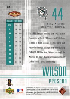 2002 Upper Deck Ballpark Idols - Bronze #155 Preston Wilson  Back