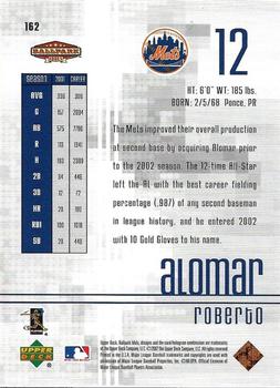 2002 Upper Deck Ballpark Idols - Bronze #162 Roberto Alomar  Back
