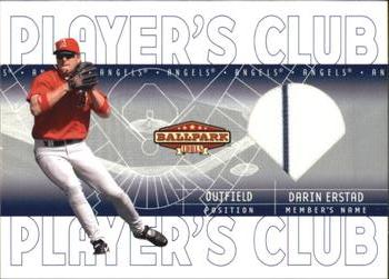2002 Upper Deck Ballpark Idols - Player's Club Jerseys #PC-DE Darin Erstad  Front