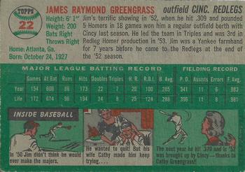 1954 Topps Canadian #22 Jim Greengrass Back