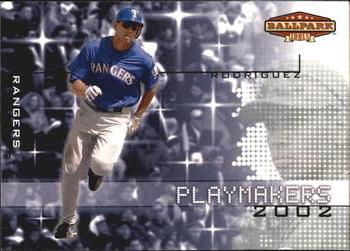 2002 Upper Deck Ballpark Idols - Playmakers #P2 Alex Rodriguez  Front