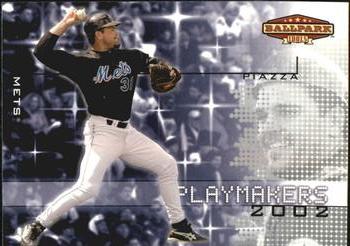 2002 Upper Deck Ballpark Idols - Playmakers #P5 Mike Piazza  Front
