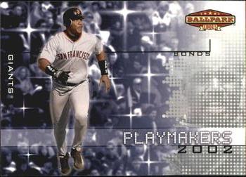 2002 Upper Deck Ballpark Idols - Playmakers #P7 Barry Bonds  Front