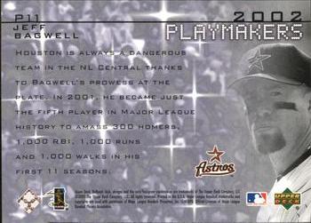 2002 Upper Deck Ballpark Idols - Playmakers #P11 Jeff Bagwell  Back