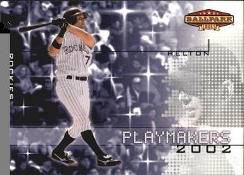 2002 Upper Deck Ballpark Idols - Playmakers #P20 Todd Helton  Front