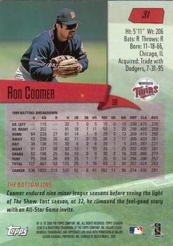 2000 Stadium Club #31 Ron Coomer Back