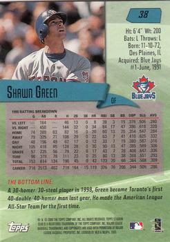2000 Stadium Club #38 Shawn Green Back
