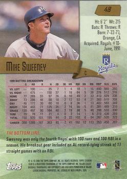 2000 Stadium Club #48 Mike Sweeney Back