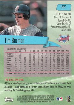 2000 Stadium Club #66 Tim Salmon Back