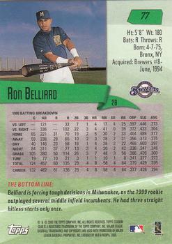 2000 Stadium Club #77 Ron Belliard Back