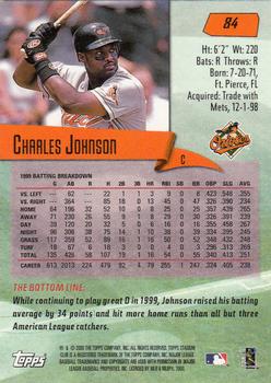 2000 Stadium Club #84 Charles Johnson Back