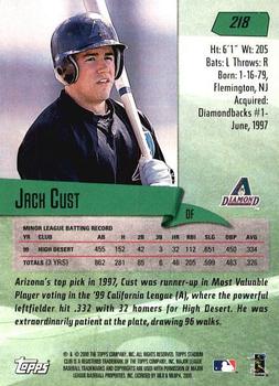 2000 Stadium Club #218 Jack Cust Back