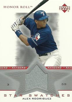 2002 Upper Deck Honor Roll - Star Swatches Game Jersey #SSAR1 Alex Rodriguez Front