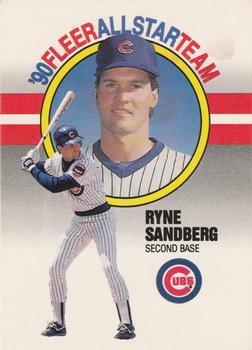 1990 Fleer - '90 Fleer All-Star Team #9 Ryne Sandberg Front