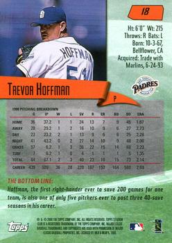 2000 Stadium Club Chrome #18 Trevor Hoffman Back