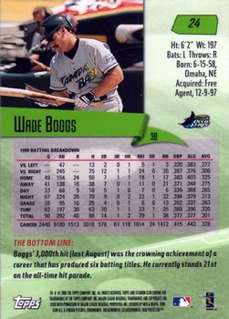 2000 Stadium Club Chrome #24 Wade Boggs Back
