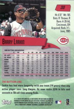 2000 Stadium Club Chrome #30 Barry Larkin Back
