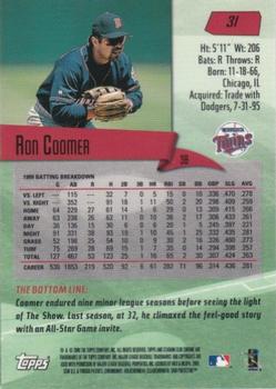 2000 Stadium Club Chrome #31 Ron Coomer Back