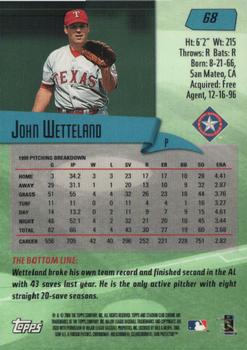 2000 Stadium Club Chrome #68 John Wetteland Back