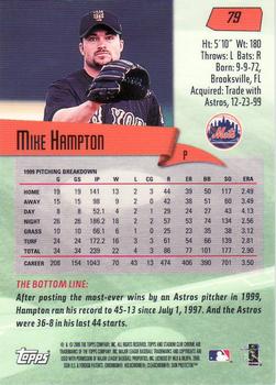 2000 Stadium Club Chrome #79 Mike Hampton Back
