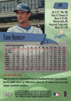 2000 Stadium Club Chrome #82 Todd Hundley Back