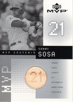 2002 Upper Deck MVP - Game Souvenirs Bat #B-SS Sammy Sosa  Front