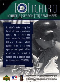 2002 Upper Deck MVP - Ichiro A Season to Remember #I4 Ichiro Suzuki  Back