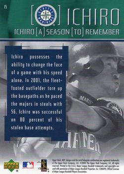 2002 Upper Deck MVP - Ichiro A Season to Remember #I5 Ichiro Suzuki  Back