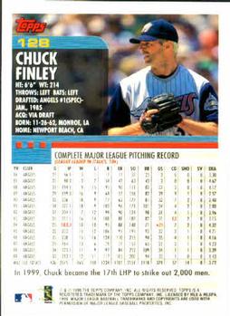 2000 Topps #128 Chuck Finley Back