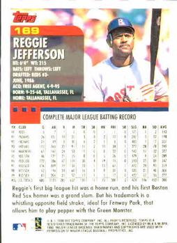 2000 Topps #169 Reggie Jefferson Back