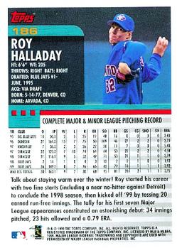 2000 Topps #186 Roy Halladay Back