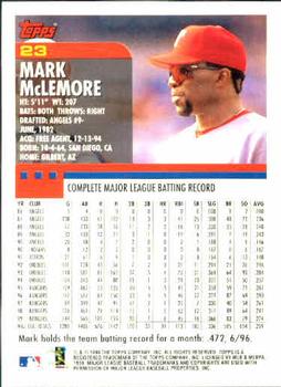 2000 Topps #23 Mark McLemore Back