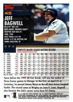 2000 Topps #45 Jeff Bagwell Back