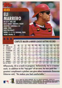 2000 Topps #68 Eli Marrero Back